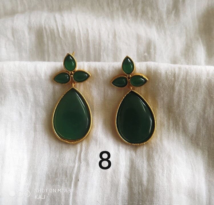 Semi Precious Drop Earrings