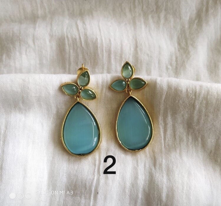 Semi Precious Drop Earrings