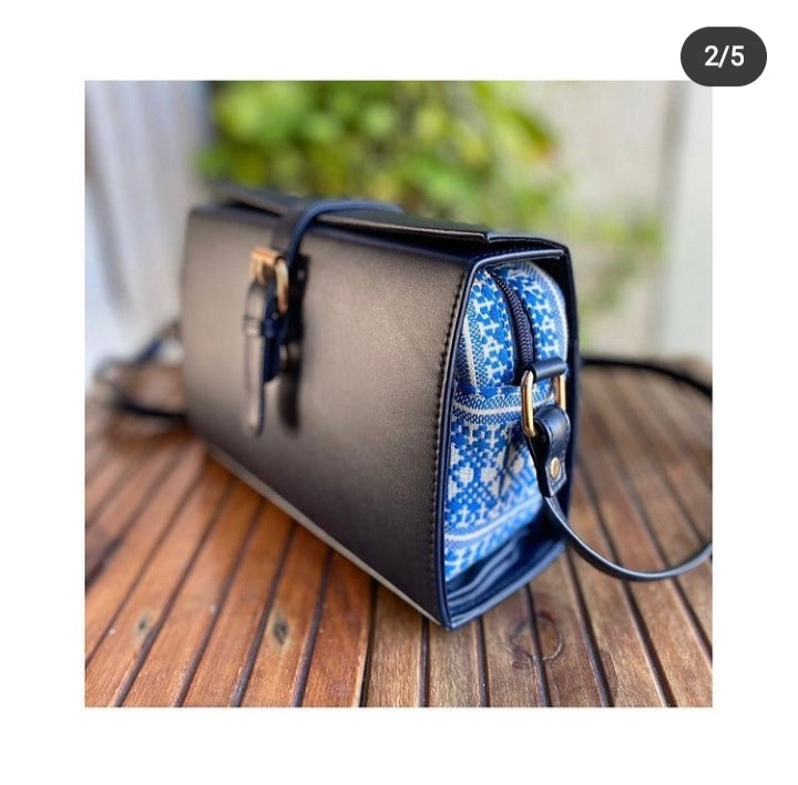 Jacquard Fabric Sling Bags