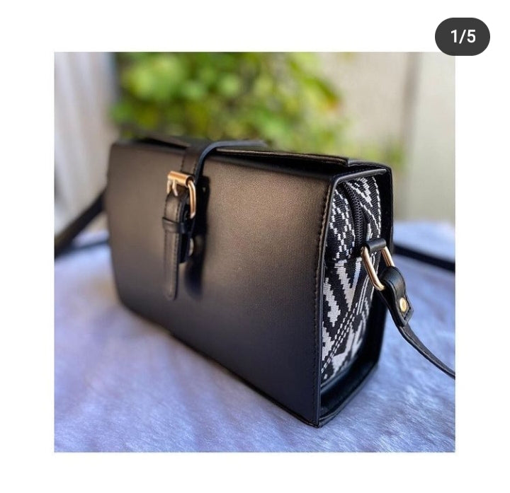 Jacquard Fabric Sling Bags