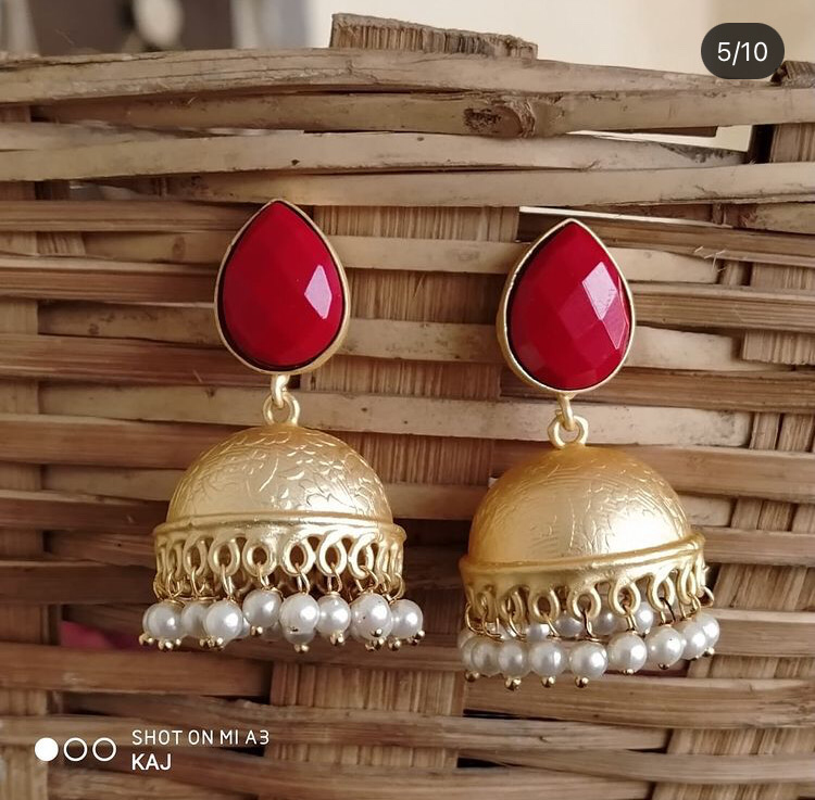 Precious Stone Jhumkas