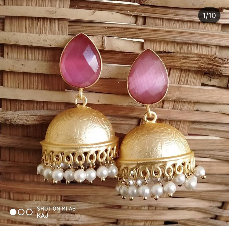 Precious Stone Jhumkas