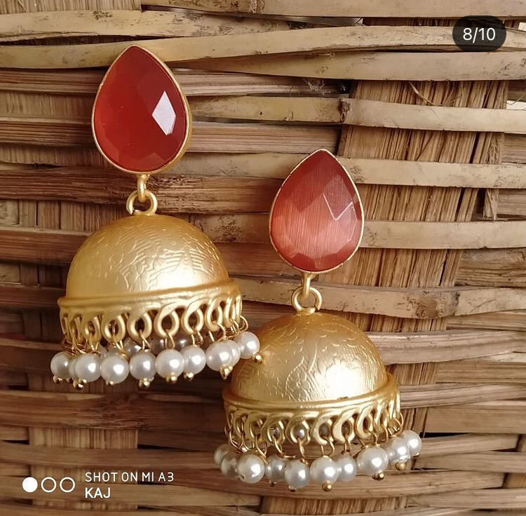 Precious Stone Jhumkas