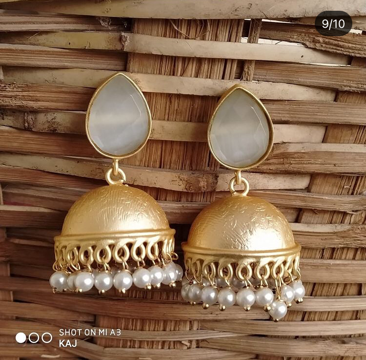 Precious Stone Jhumkas
