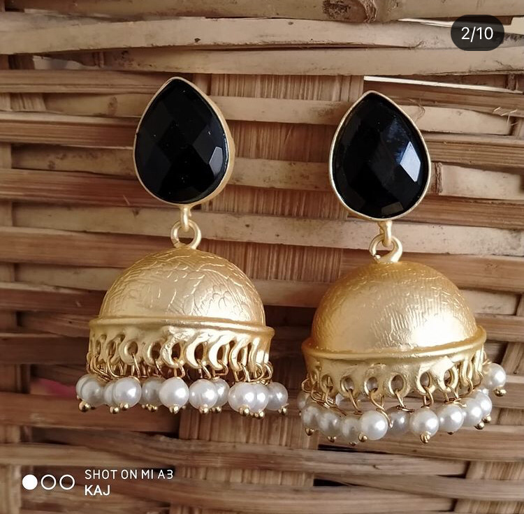 Precious Stone Jhumkas