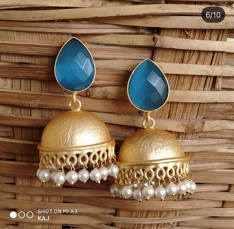 Precious Stone Jhumkas