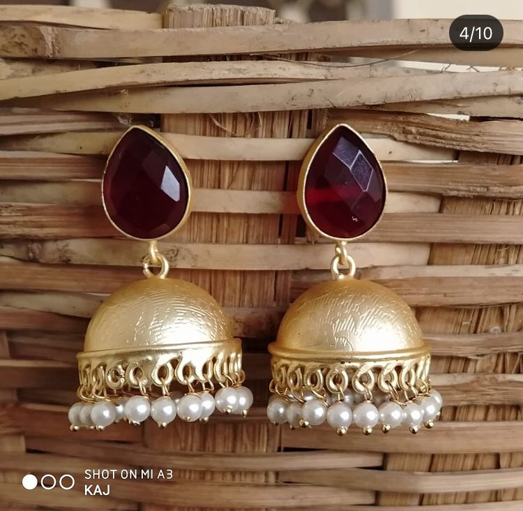 Precious Stone Jhumkas