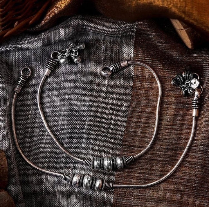 Oxidized Beads Anklets