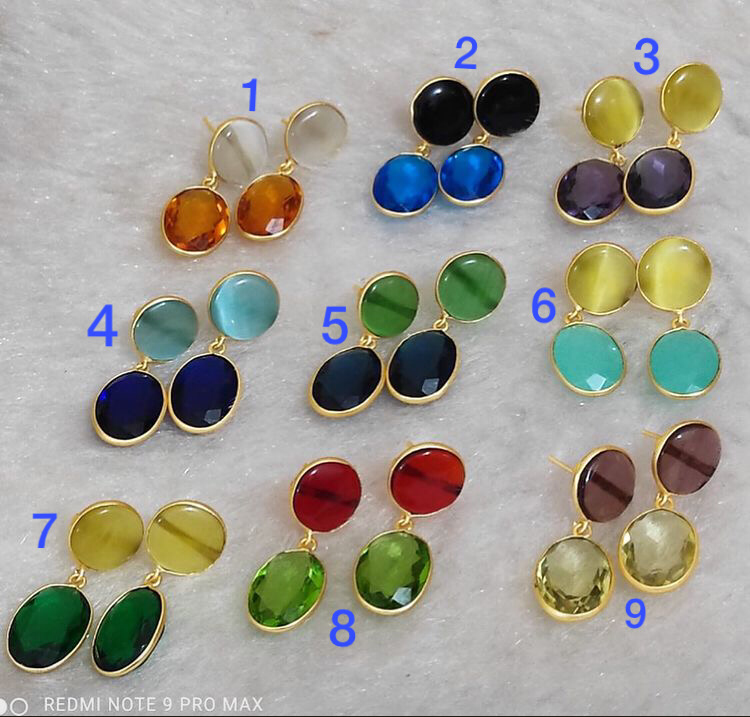 Glass Stone Mingle Earrings