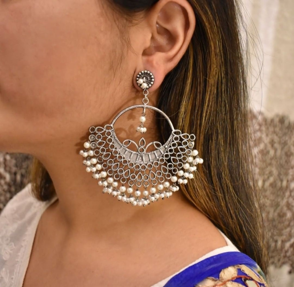 Silver Look-alike Chandbalis