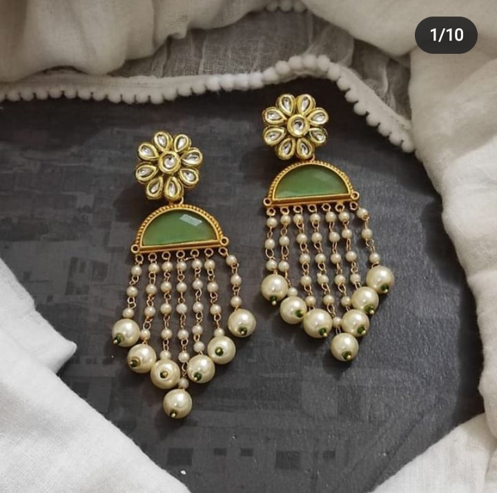 Floral Tassel Earrings