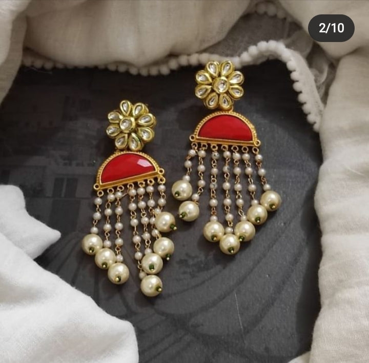 Floral Tassel Earrings