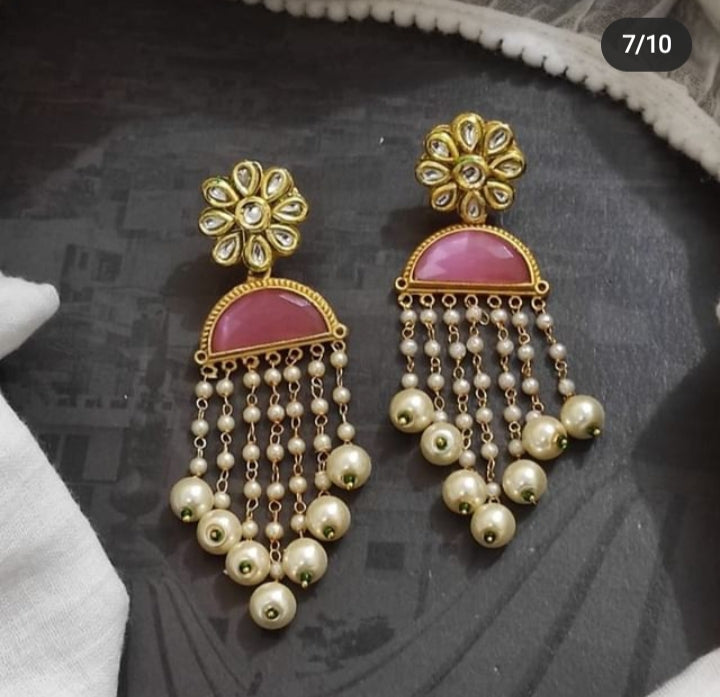 Floral Tassel Earrings