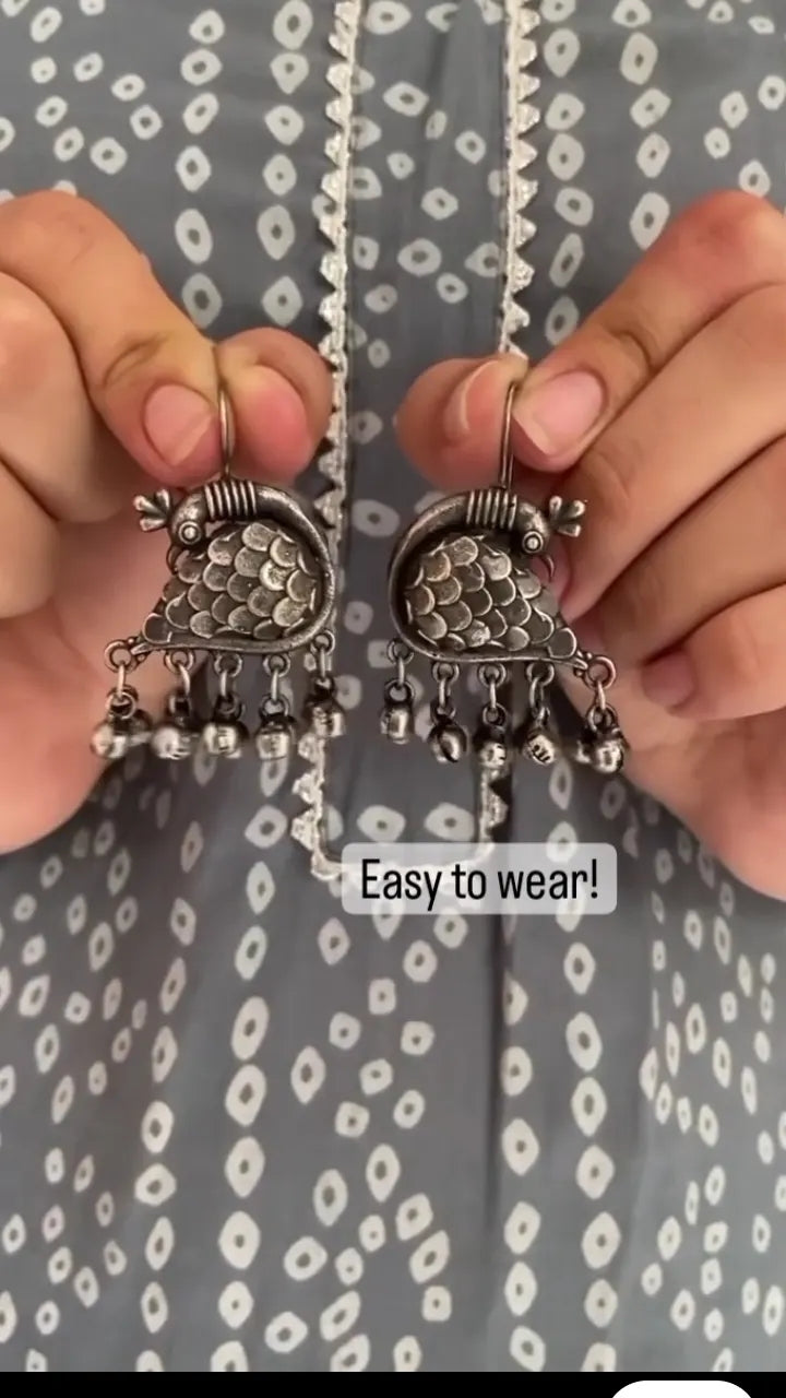 Peacock Hook Earrings