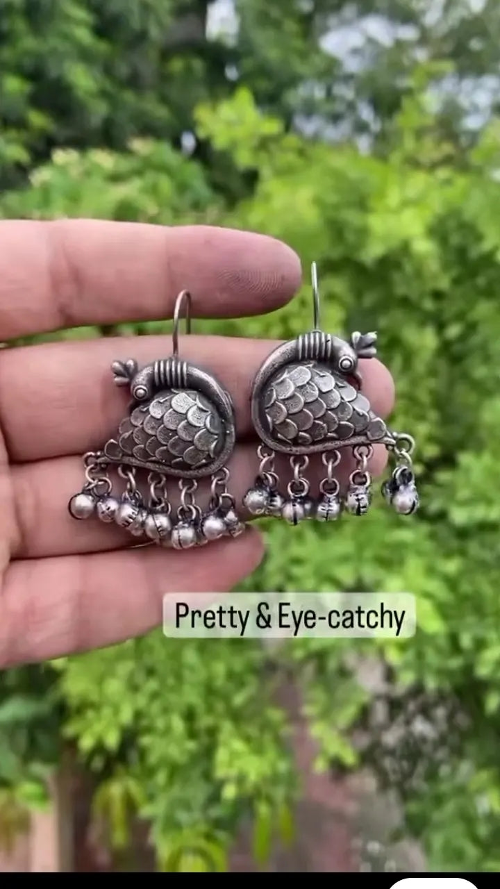 Peacock Hook Earrings