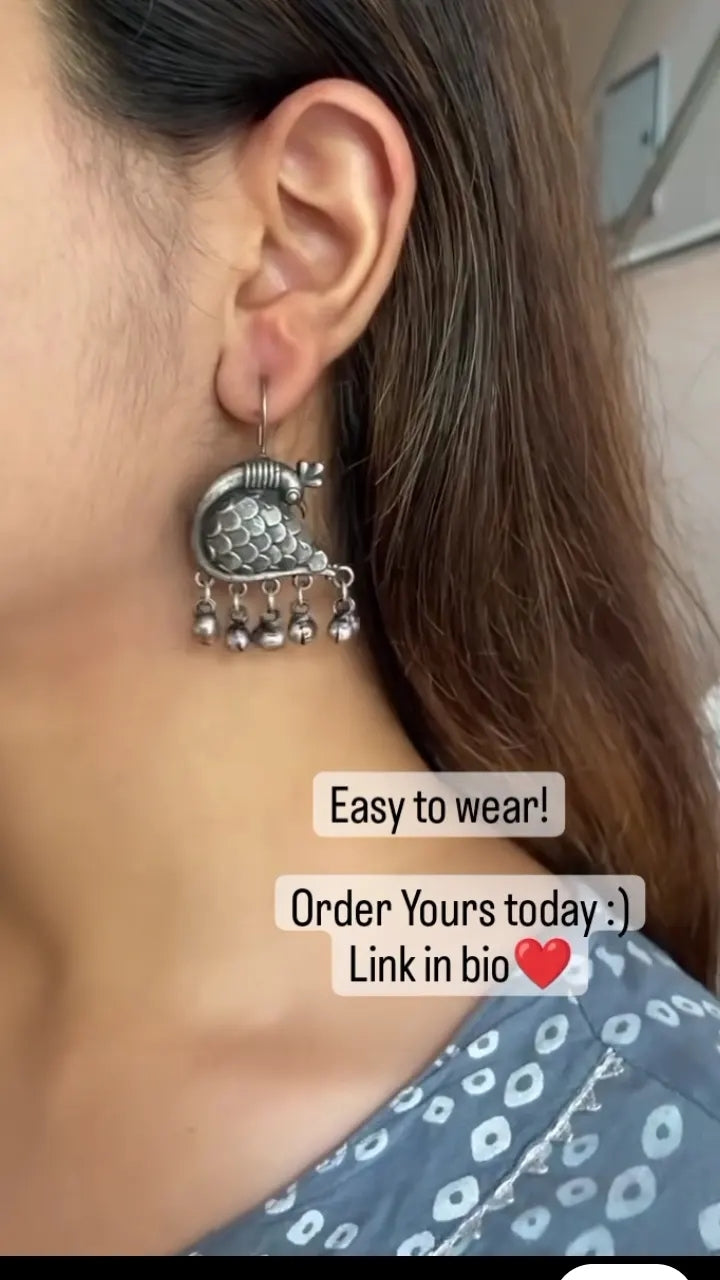 Peacock Hook Earrings