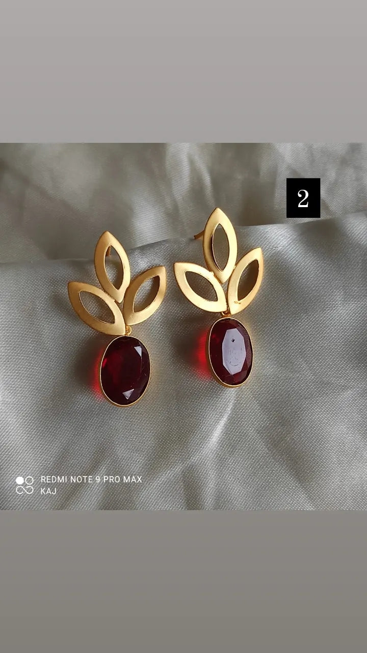 Matte Gold Drop Earrings