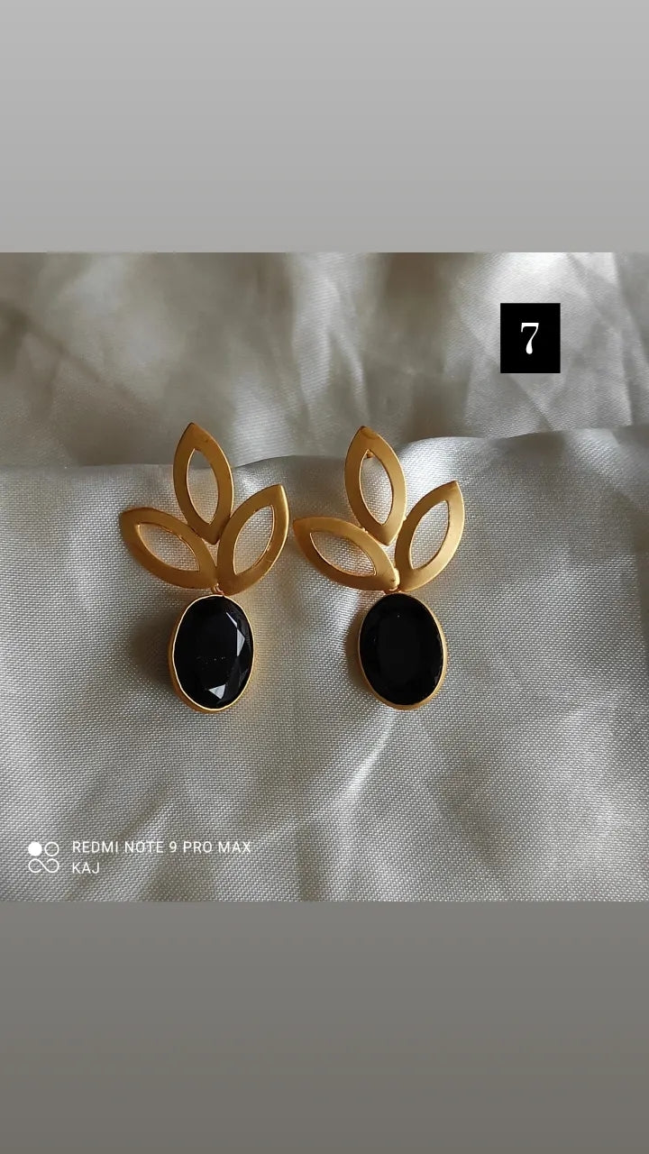 Matte Gold Drop Earrings