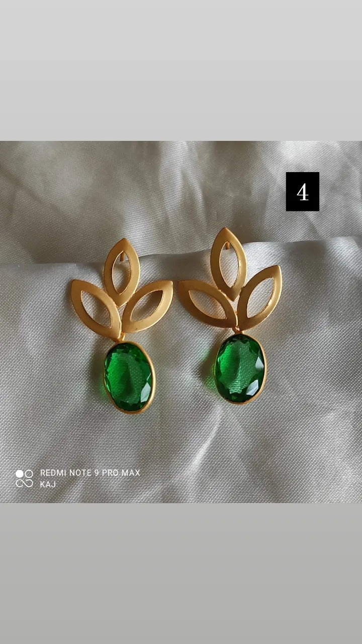 Matte Gold Drop Earrings