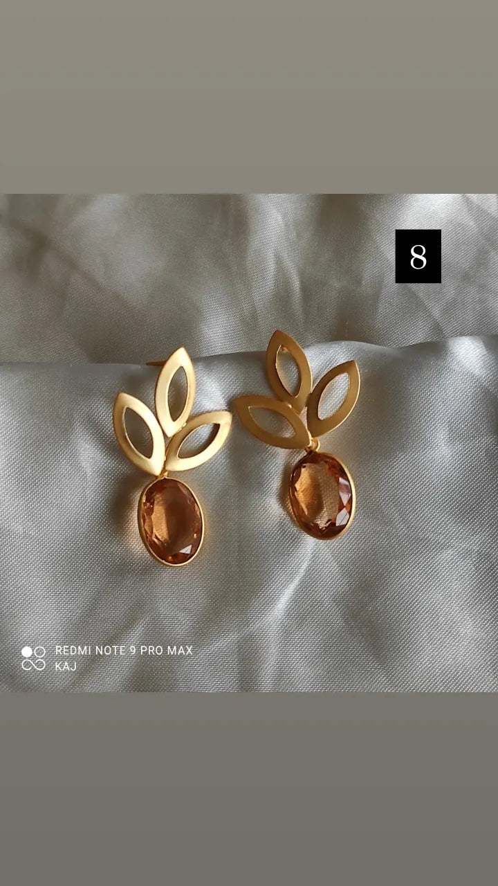 Matte Gold Drop Earrings