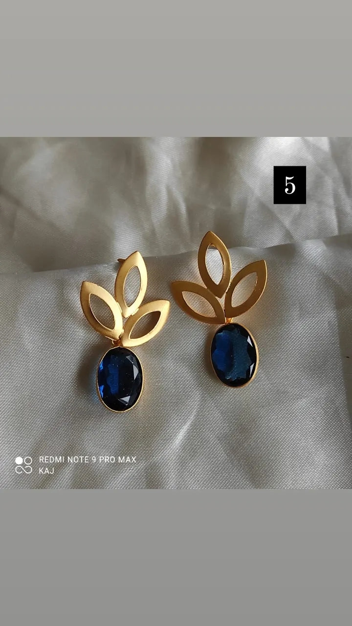 Matte Gold Drop Earrings