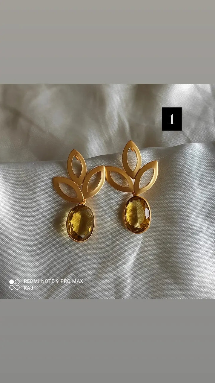 Matte Gold Drop Earrings