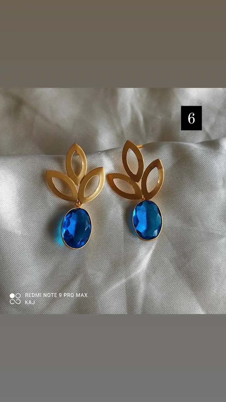 Matte Gold Drop Earrings