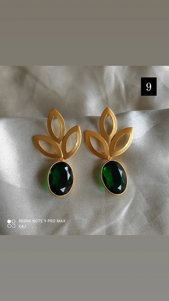 Matte Gold Drop Earrings