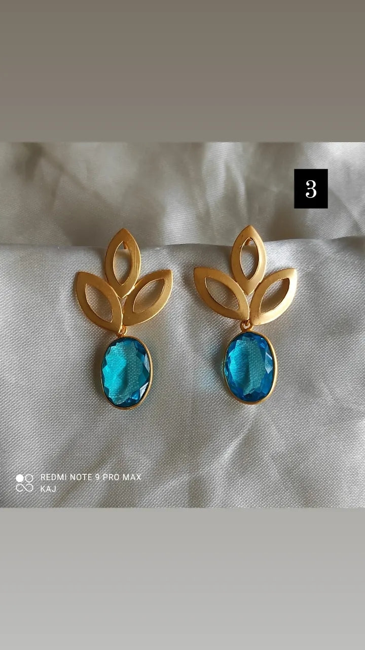 Matte Gold Drop Earrings