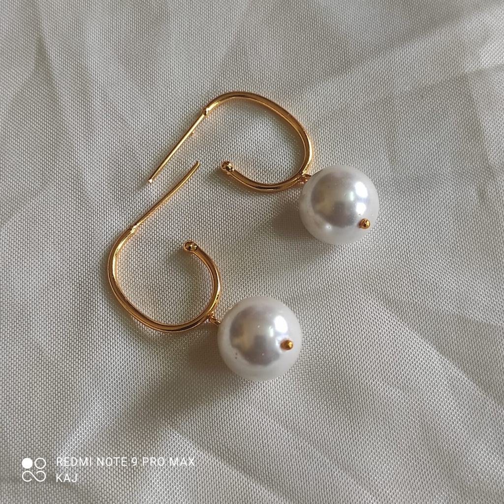 Real Sea Shell Pearl Earrings