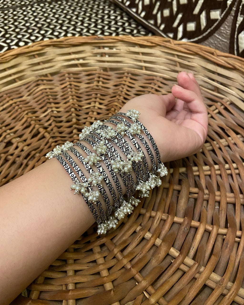 Pearl Cluster Bangles