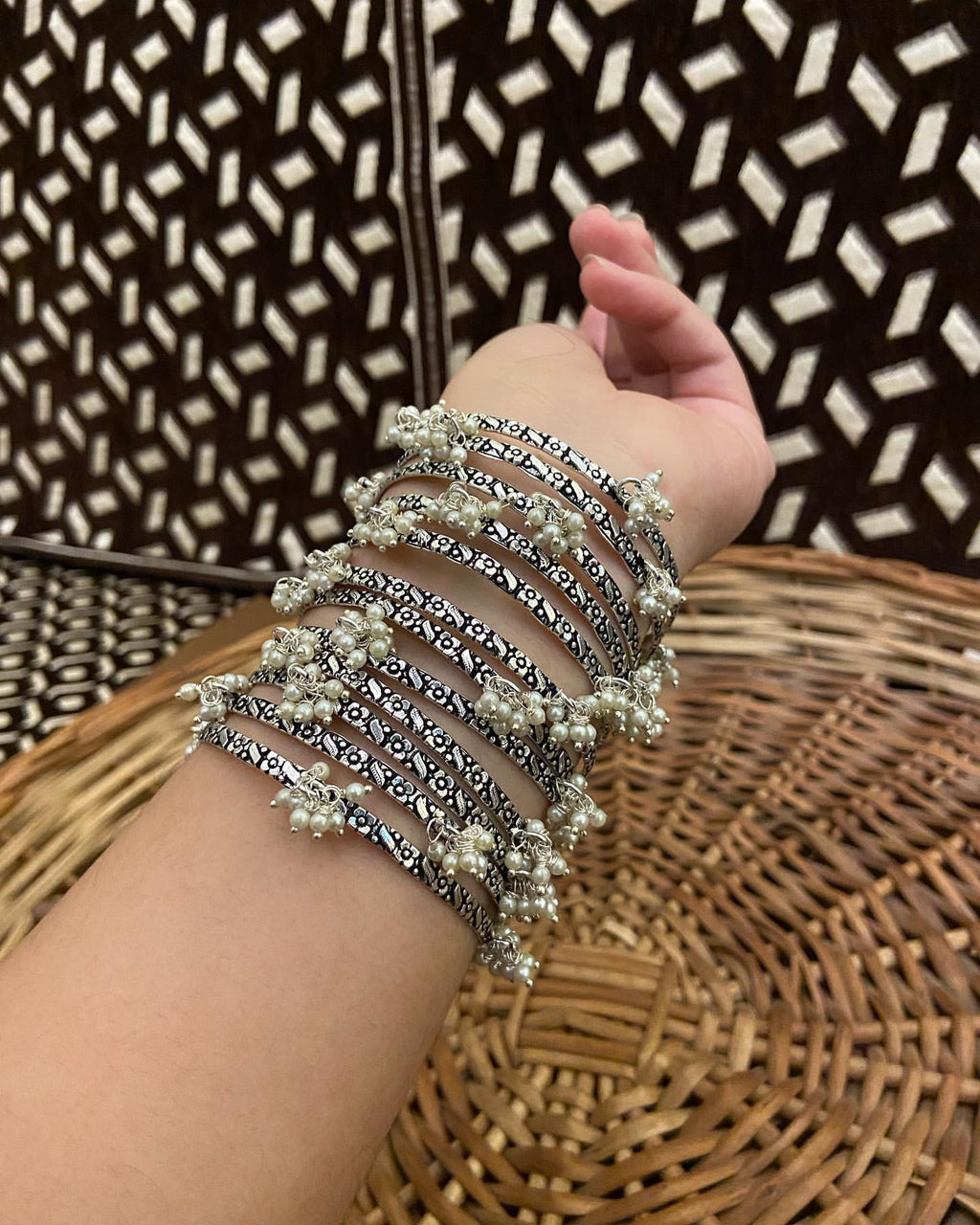 Pearl Cluster Bangles