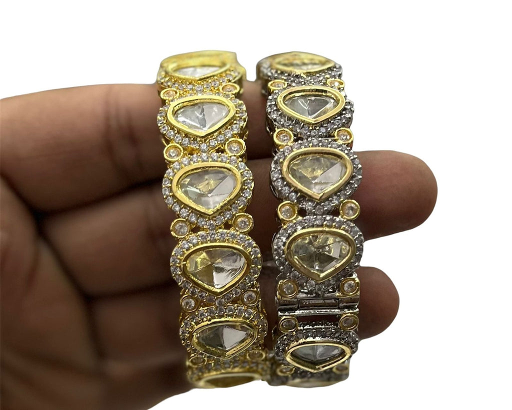 Silver Polki Openable Kada