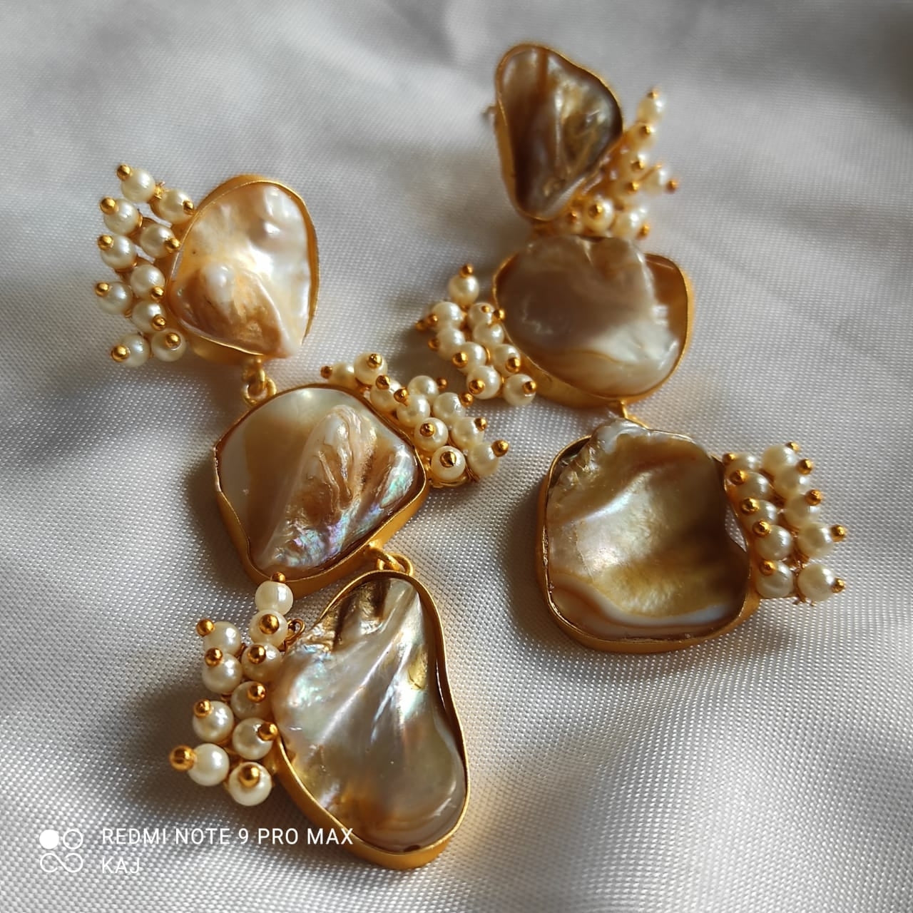 Contemporary Mother Of Pearls Earrings