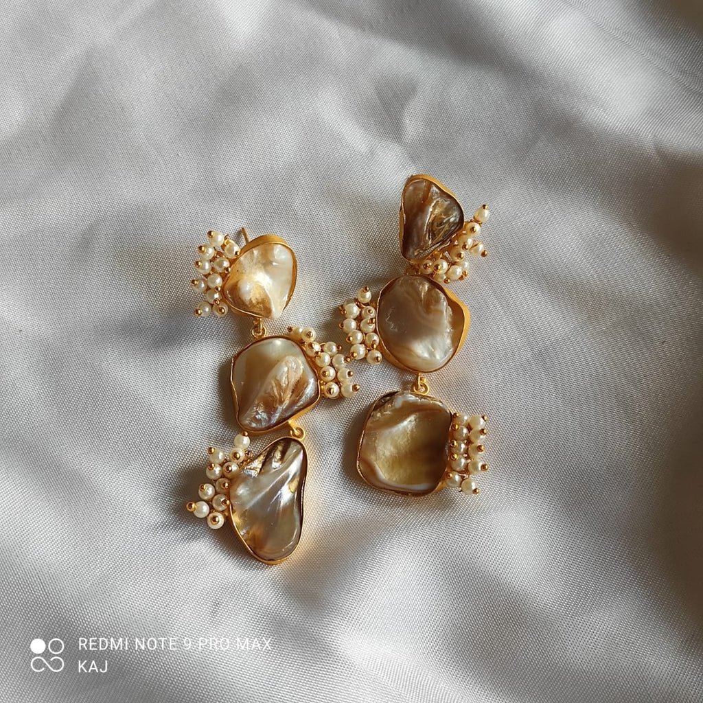 Contemporary Mother Of Pearls Earrings