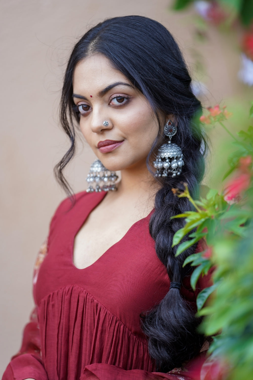 Ahaana's Black Polish Jhumka