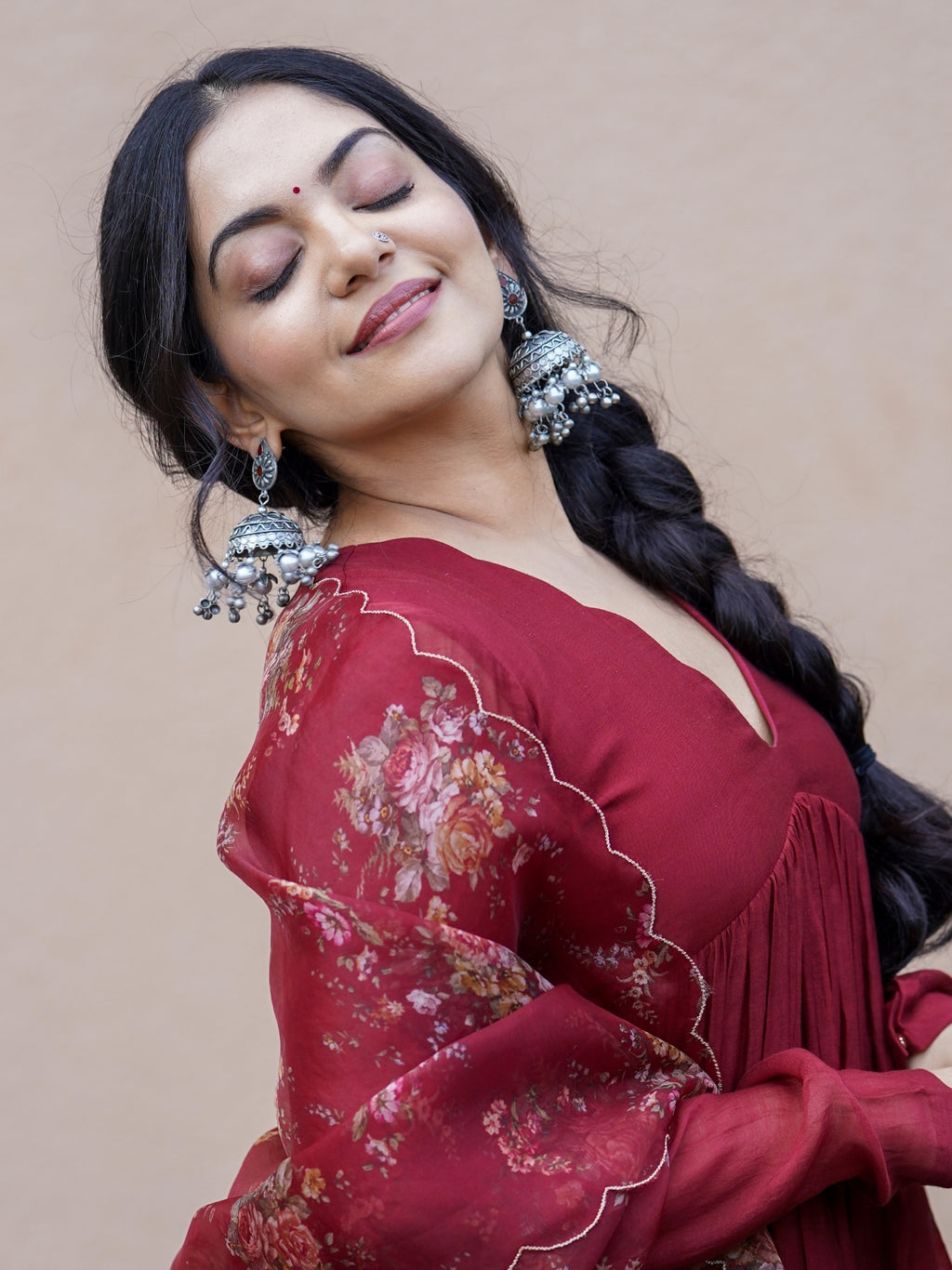 Ahaana's Black Polish Jhumka