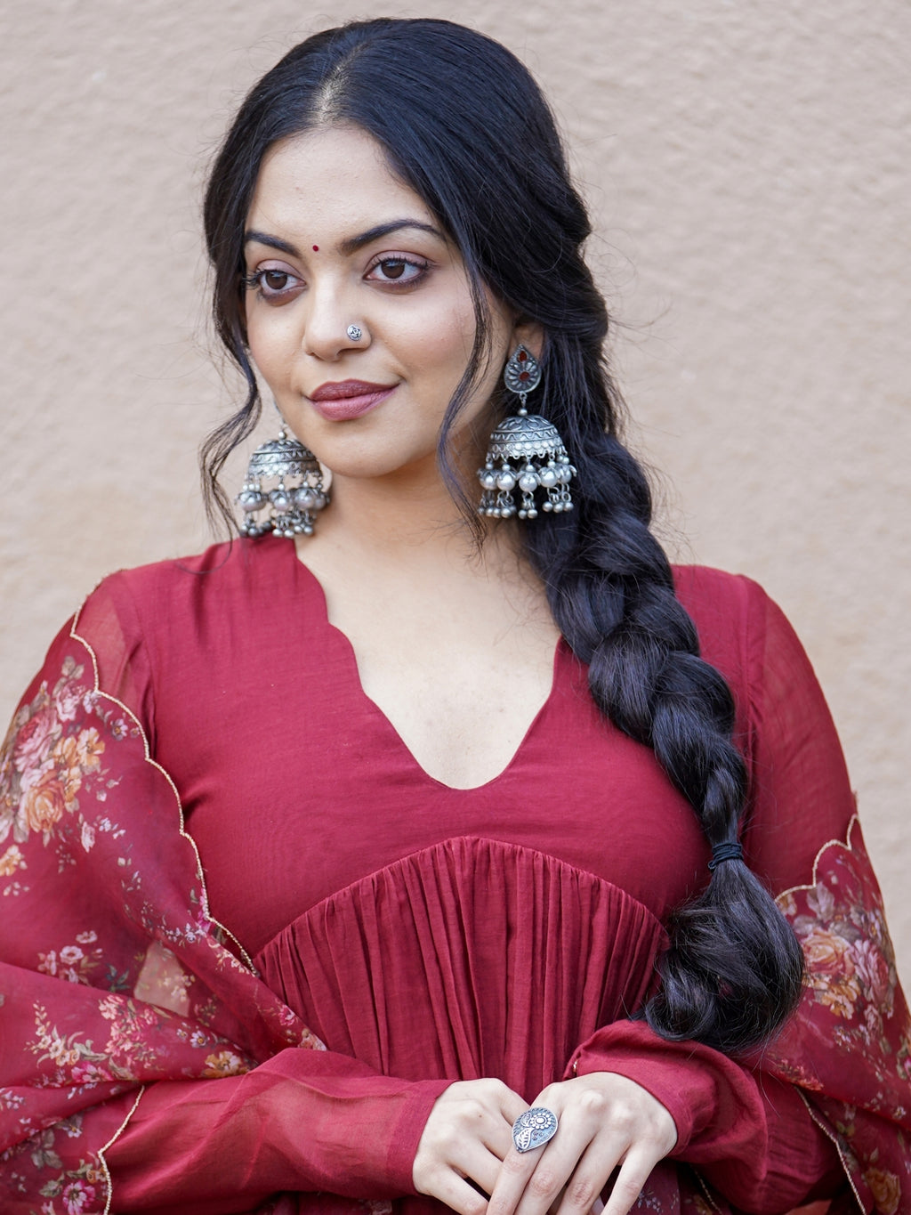 Ahaana's Black Polish Jhumka