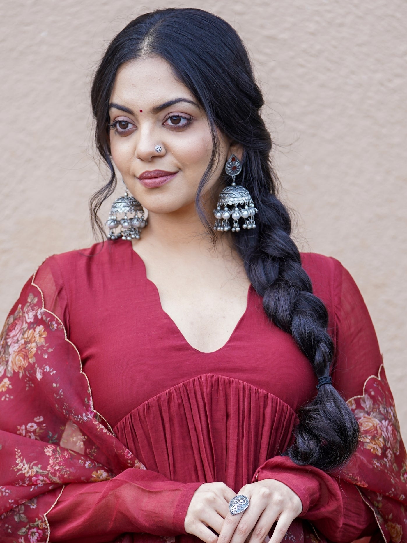 Ahaana's Black Polish Jhumka