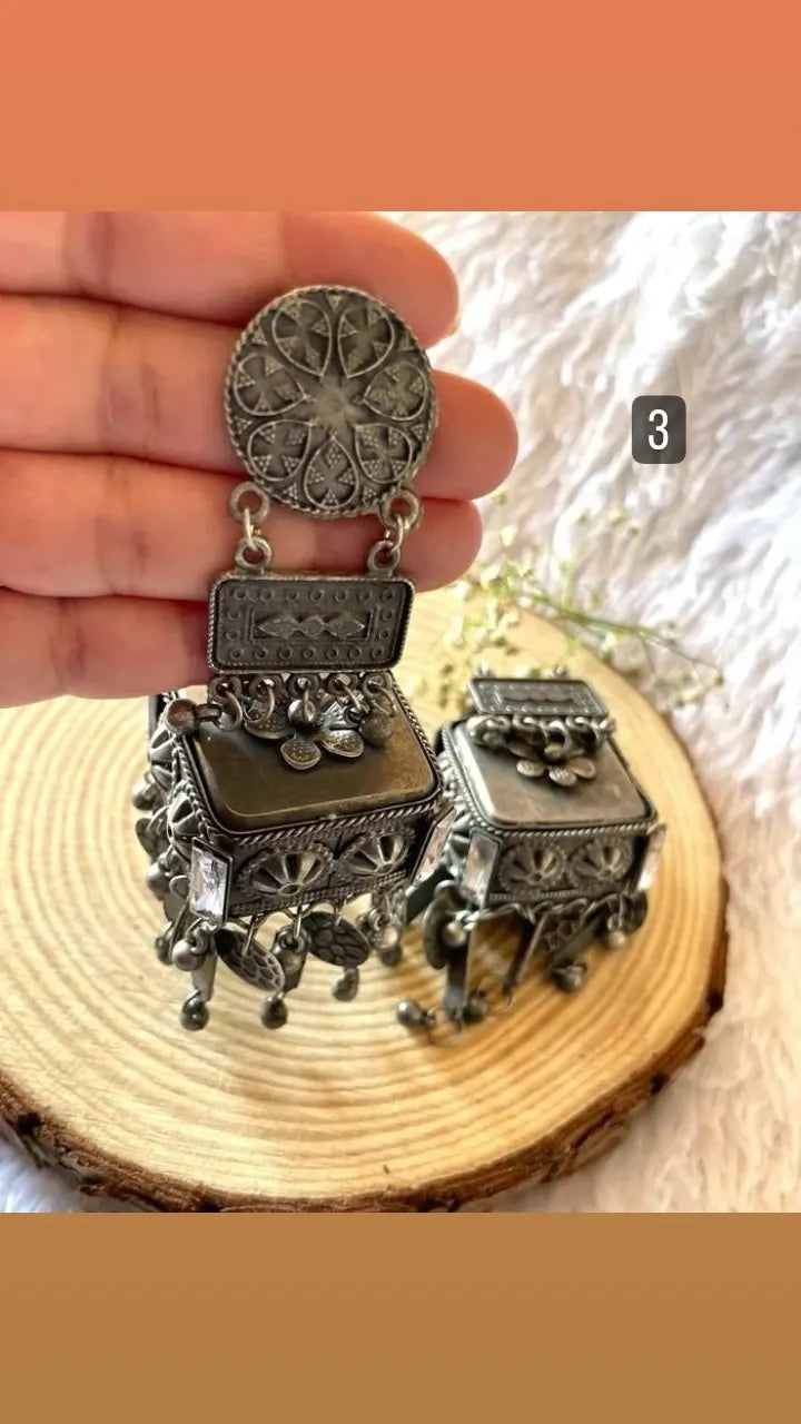 Ahaana's Black Polish Earrings