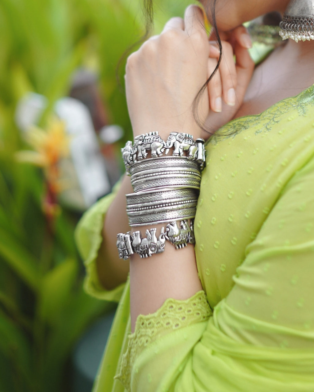Ahaana's Elephant Bangles (Set Of 4)