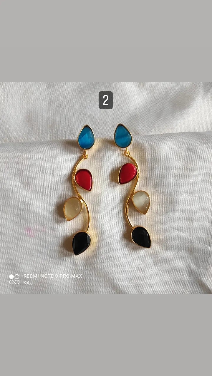 Contemporary Stone Earrings