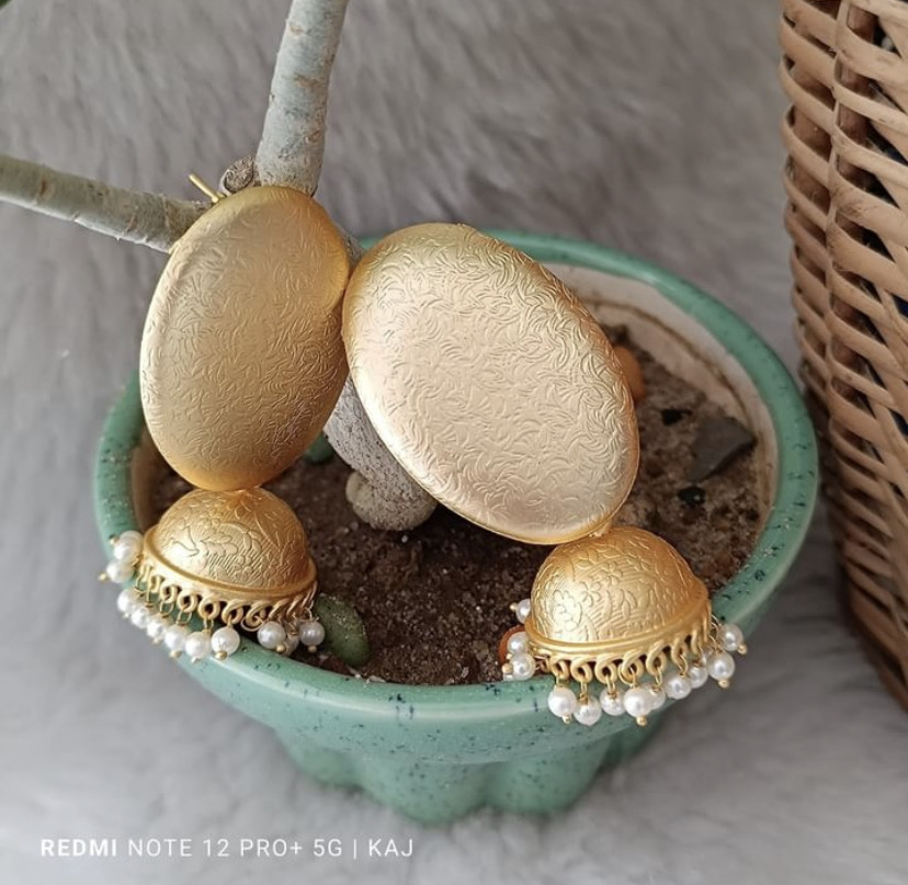 Matte Gold Jhumkas