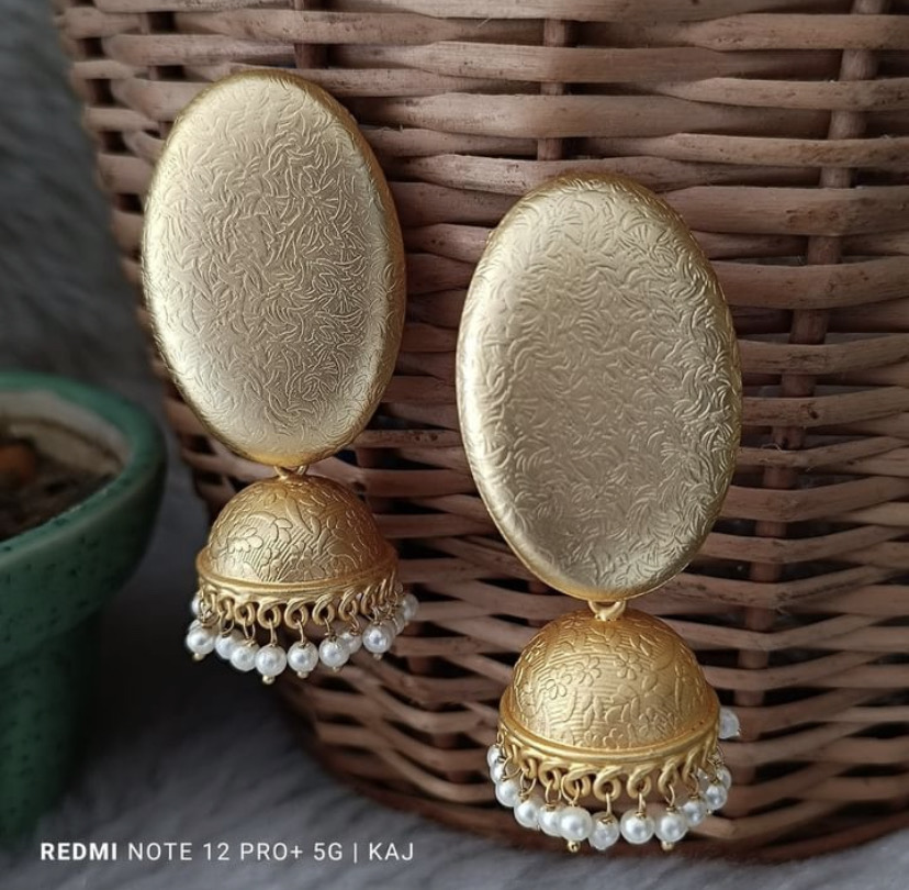 Matte Gold Jhumkas