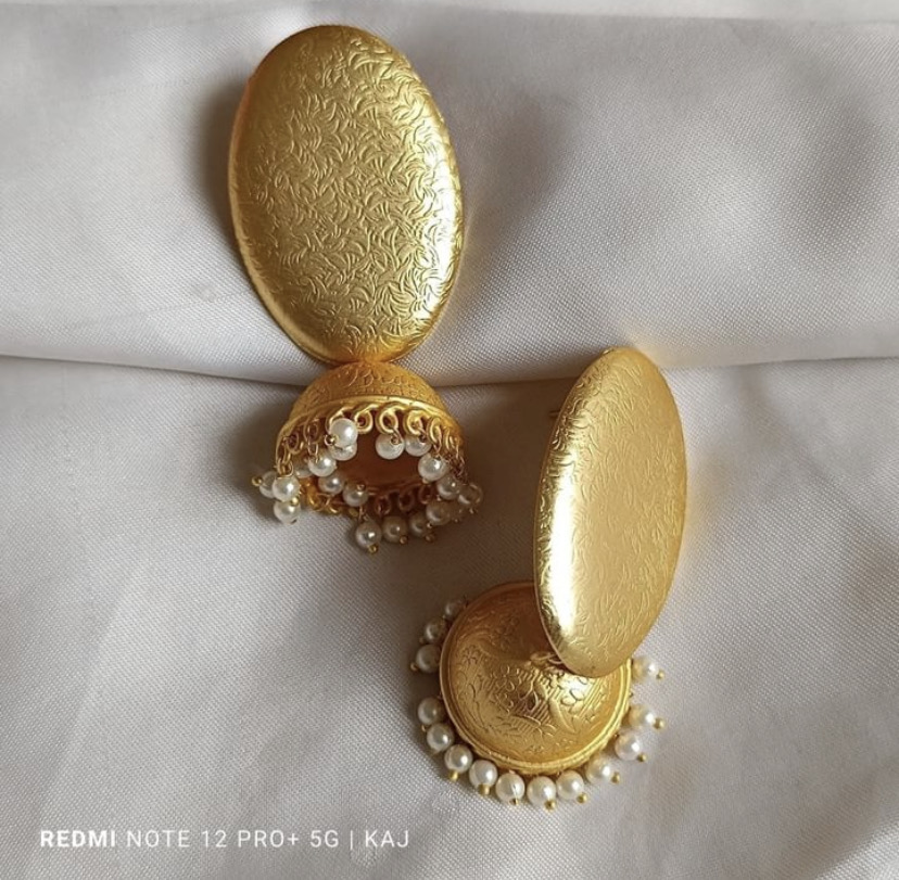 Matte Gold Jhumkas