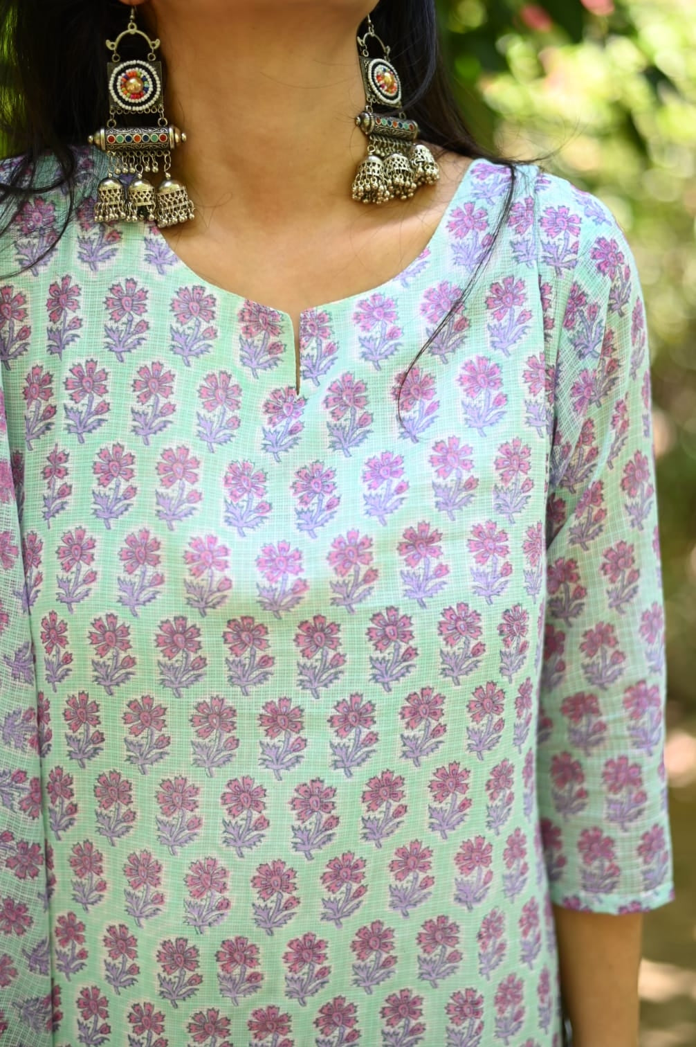 Soft Kota Doria Kurta Set With Dupatta