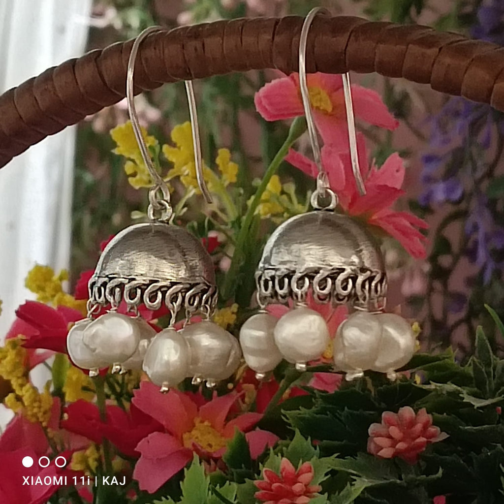 Classic Real Pearls Jhumka