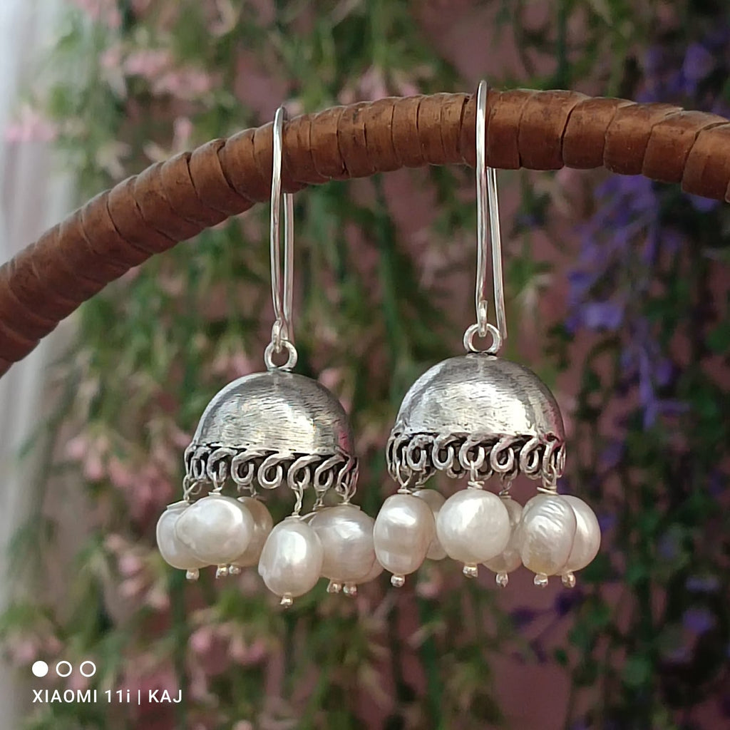 Classic Real Pearls Jhumka