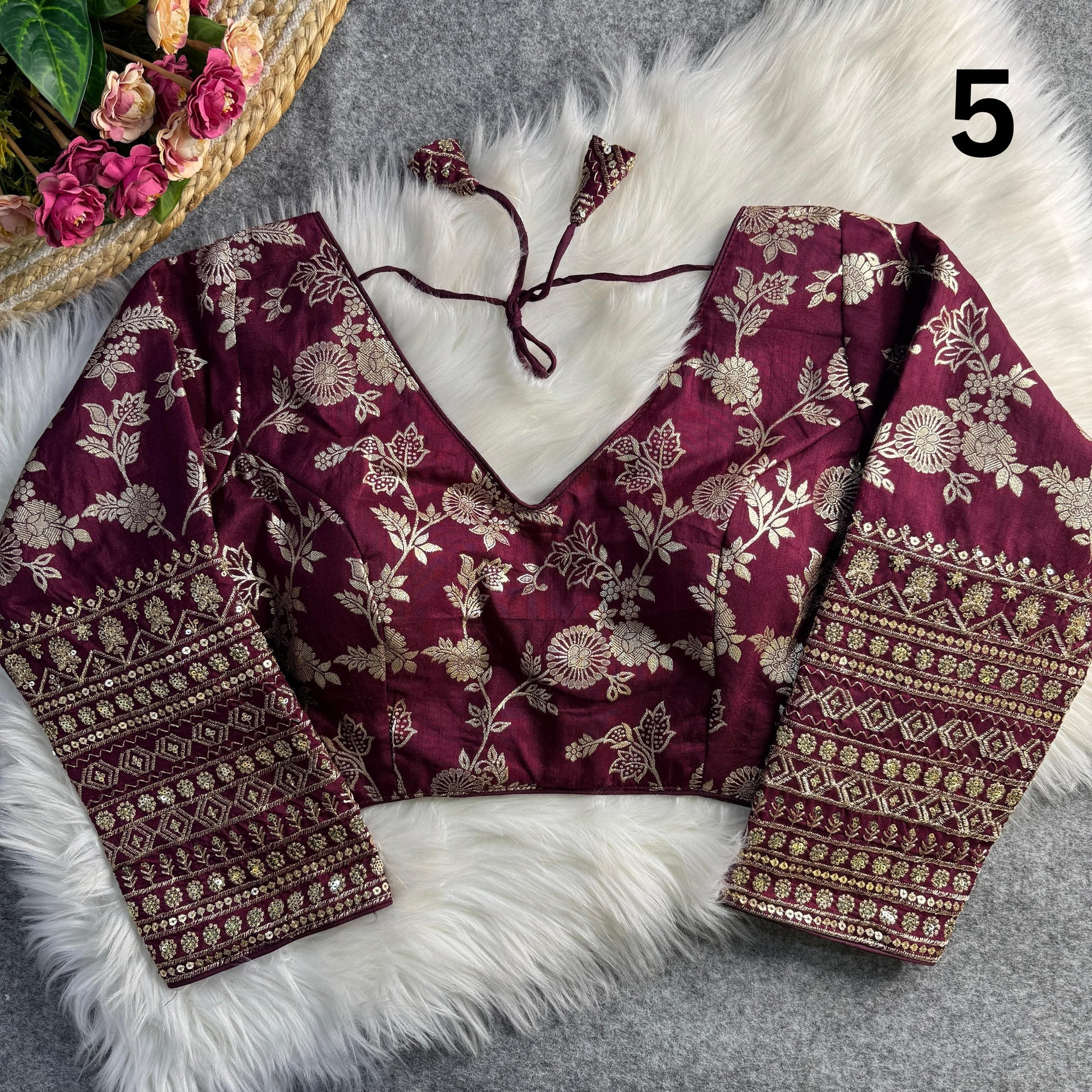 Dola Silk Full Sleeves Blouse