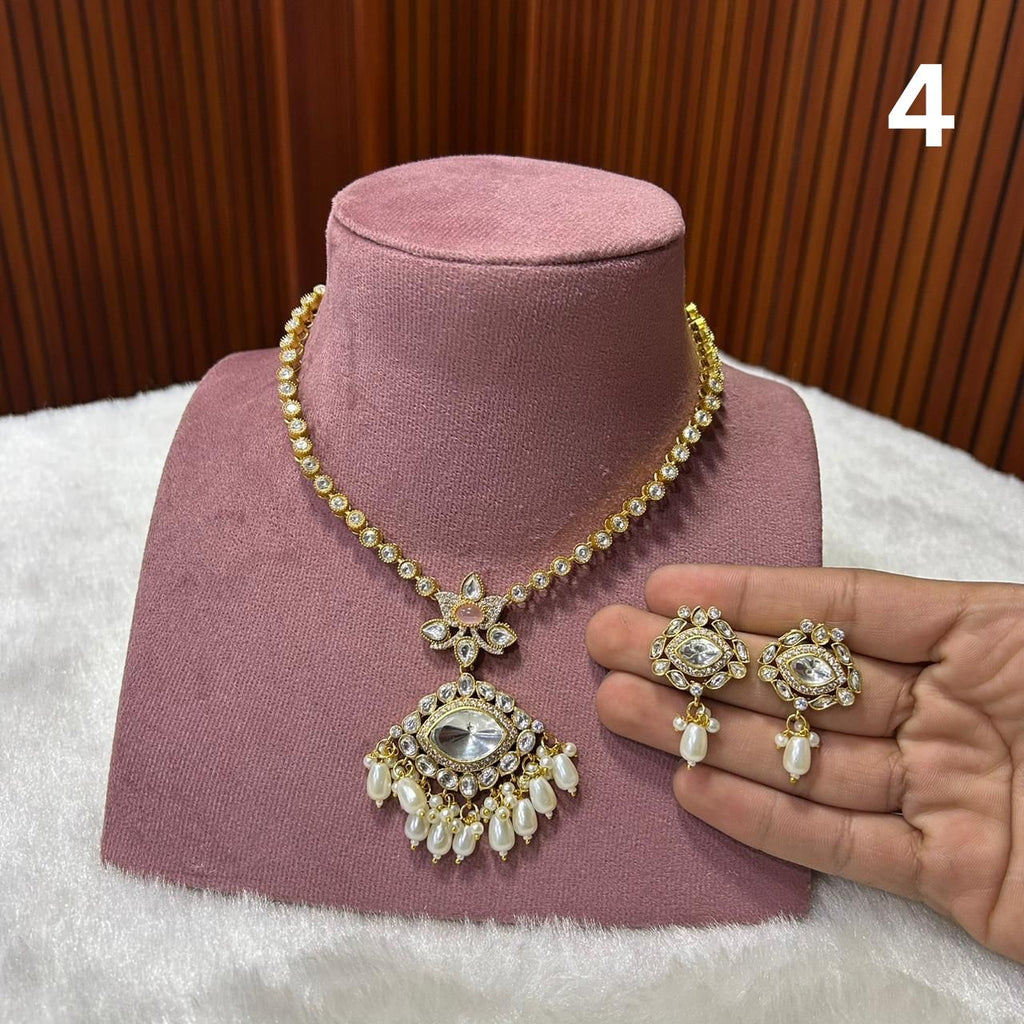 Ahmedabadi Kundan Necklace Set